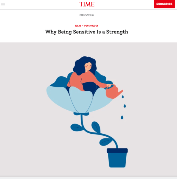 Time Magazine Why Sensitivity is a Strength article